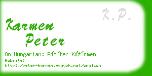 karmen peter business card